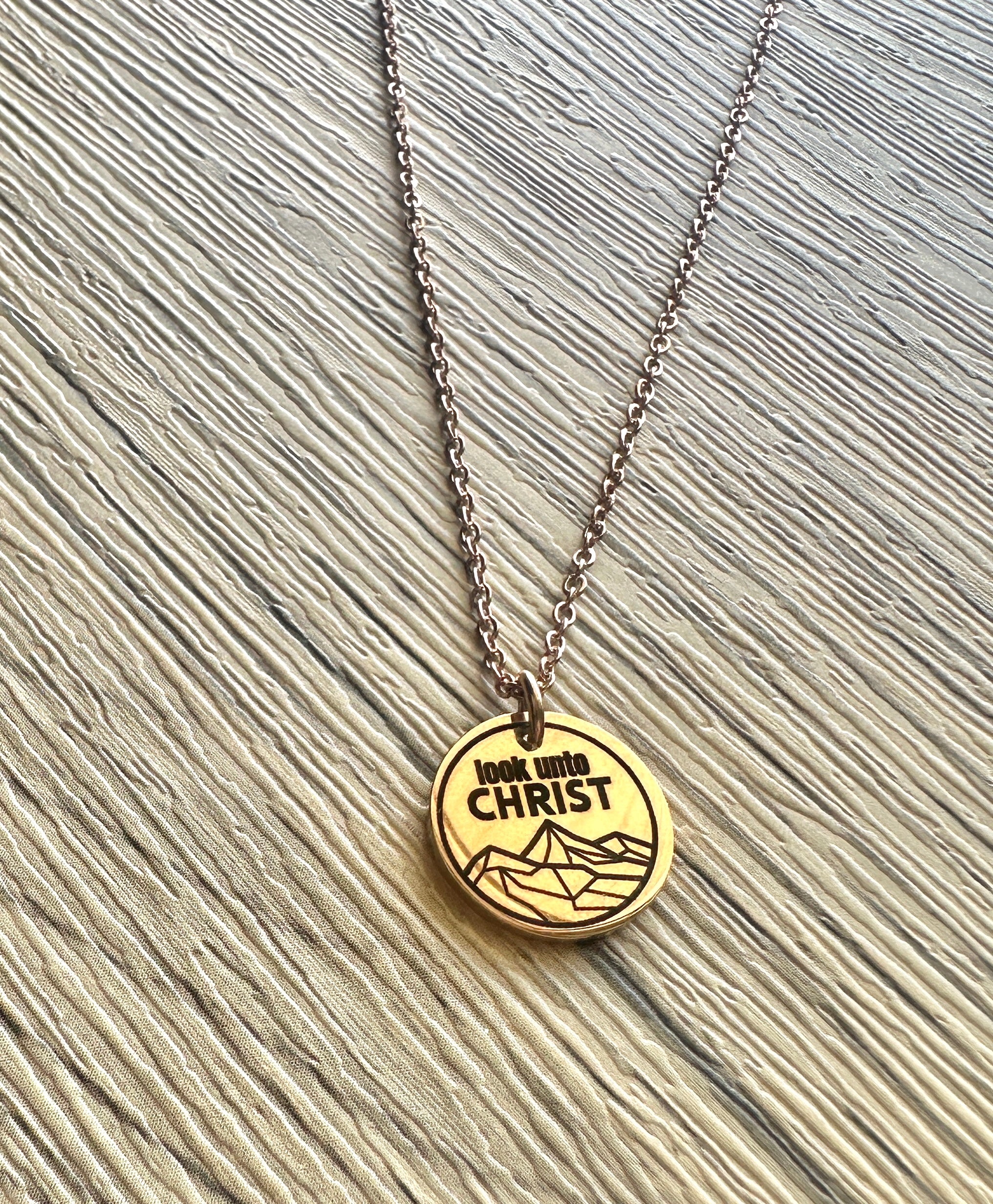 Look Unto Christ Circle Mountain Necklace- 2025 Youth Theme