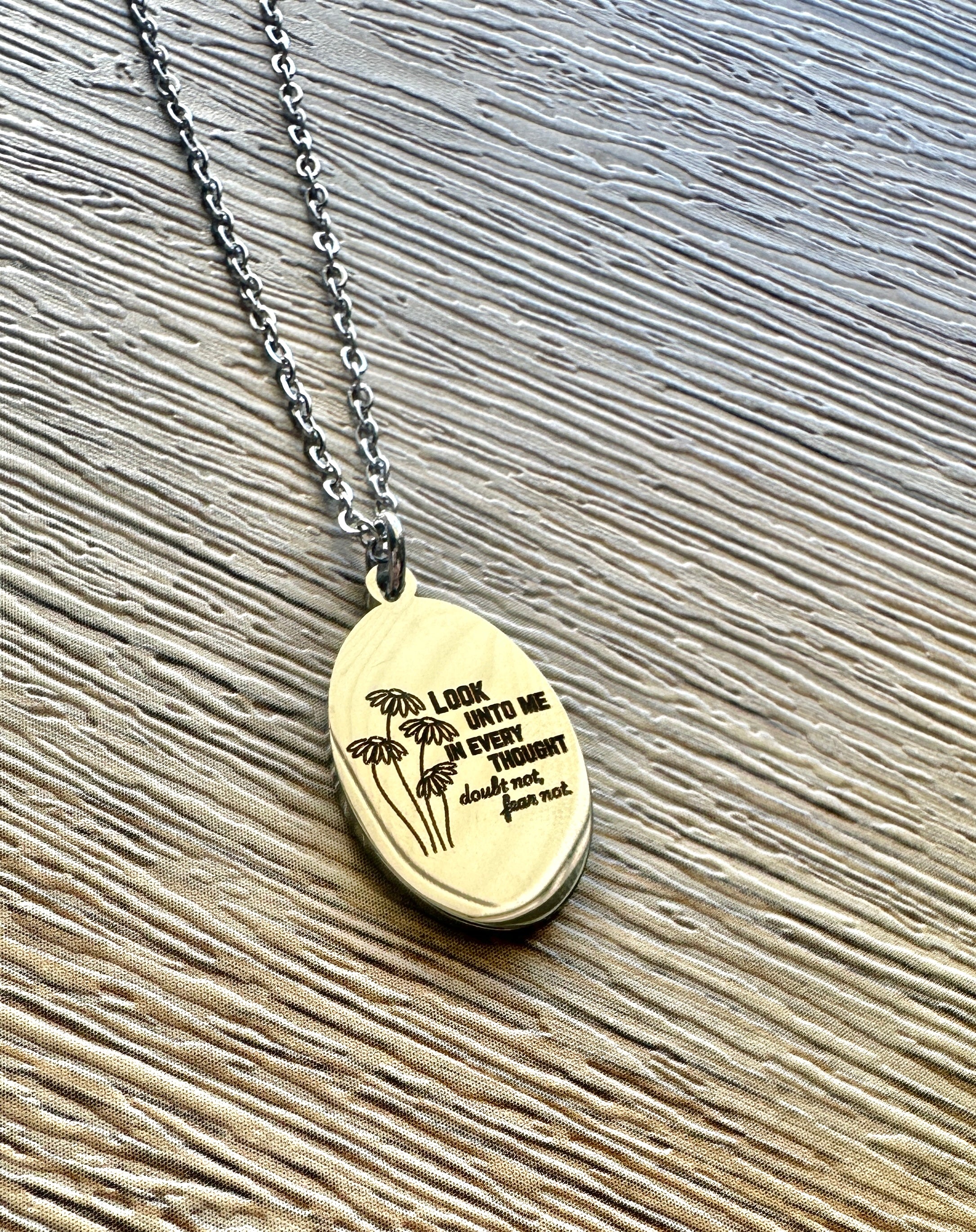 Look Unto Christ Oval Daisy Necklace- 2025 Youth theme