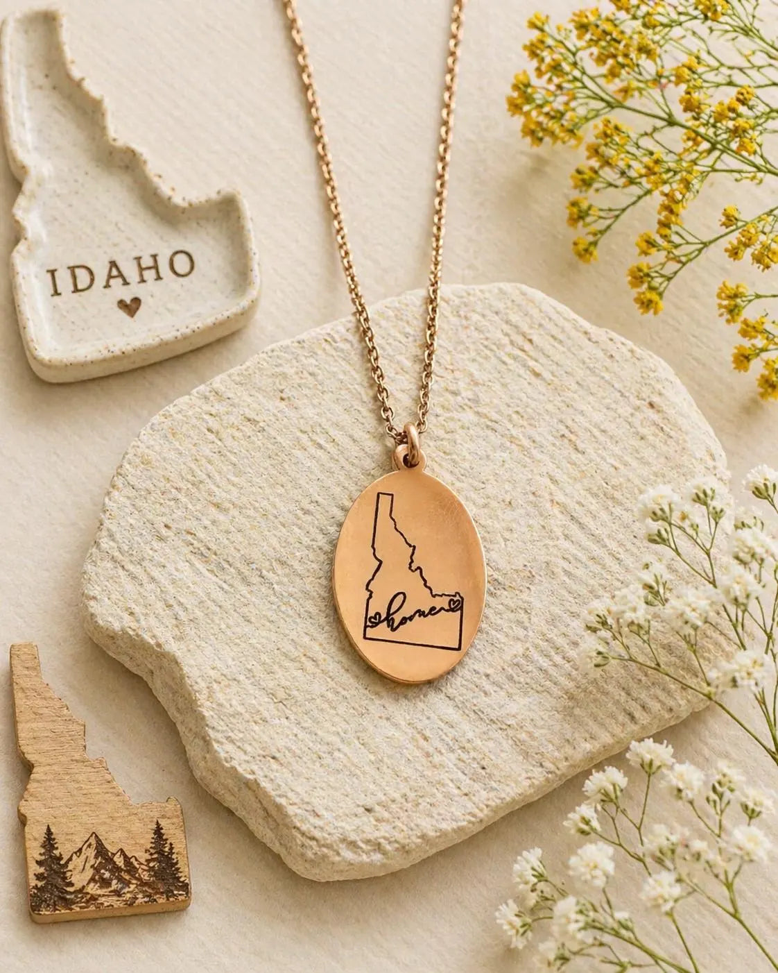 Idaho Home Necklace
