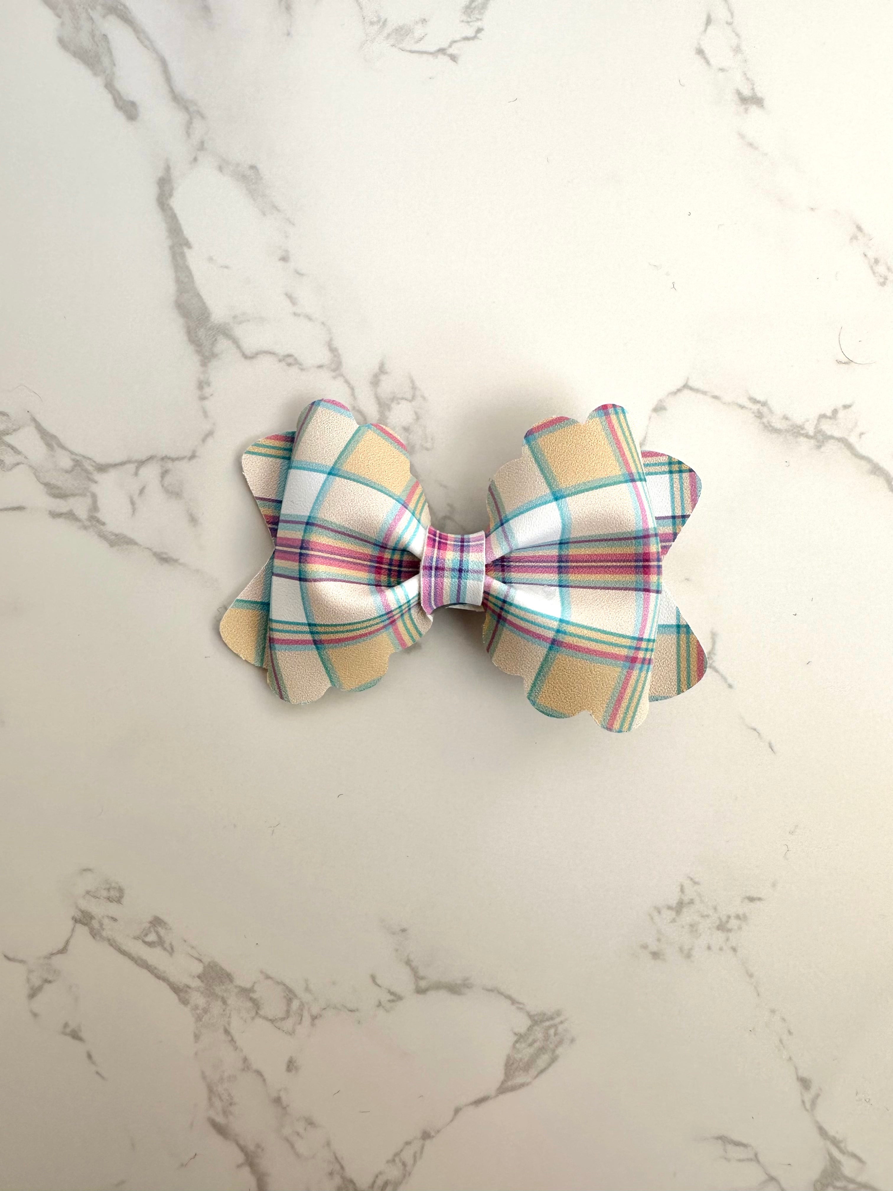Yellow Plaid Grace Bow