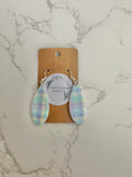 Spring Plaid Skinny Teardrop Earrings