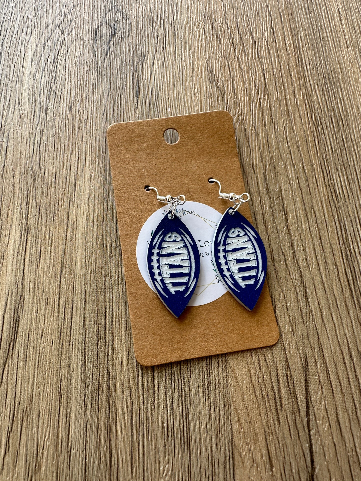 Titans Mini Football Earrings
