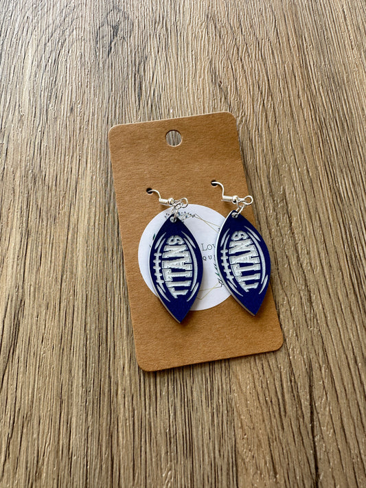 Titans Mini Football Earrings