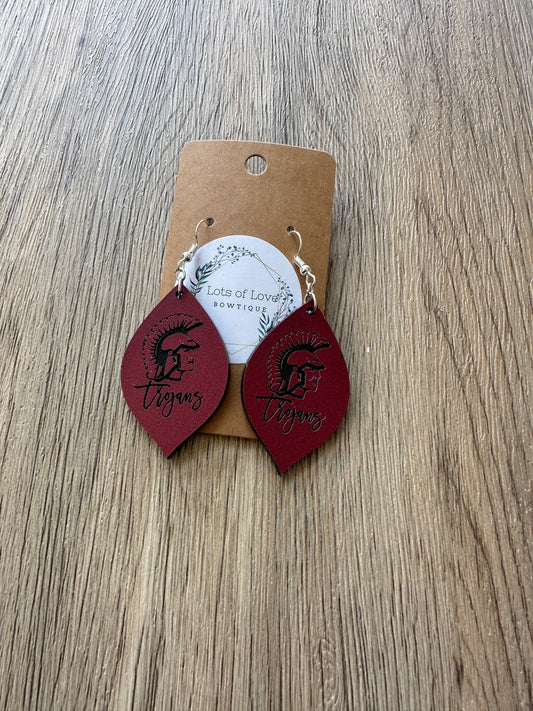 Trojans Pointed Teardrop Earrings