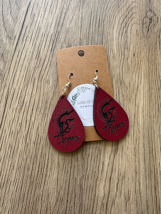 Trojans Teardrop Earrings