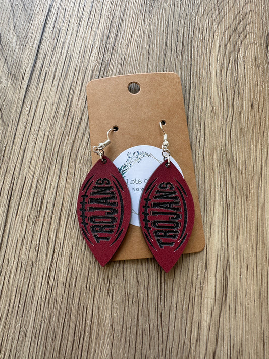 Trojan Football Earrings