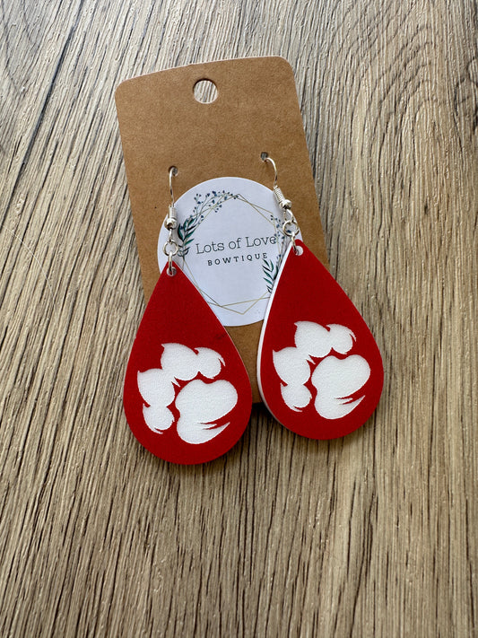Madison Paw Teardrop Earrings