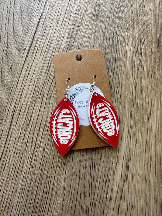 Madison Football Earrings