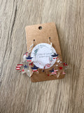 Patriotic Fan Earrings