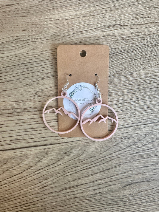 Matte Blush Mountain Earrings