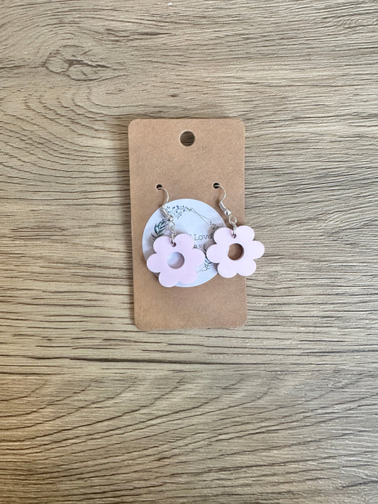 Matte Cotton Candy Mini Daisy Earrings