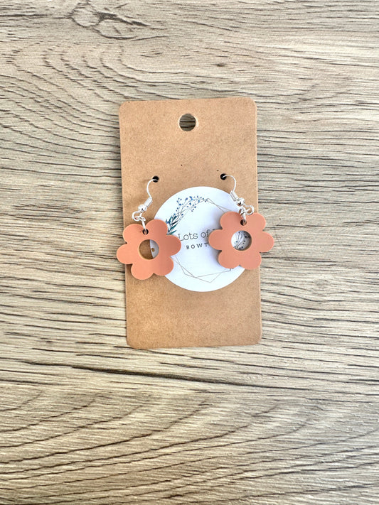 Matte Terracotta Small Daisy Earrings