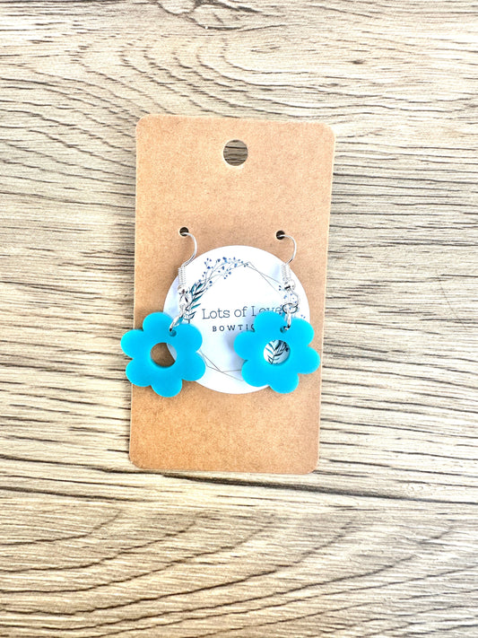 Matte Turqouise Mini Daisy Earrings