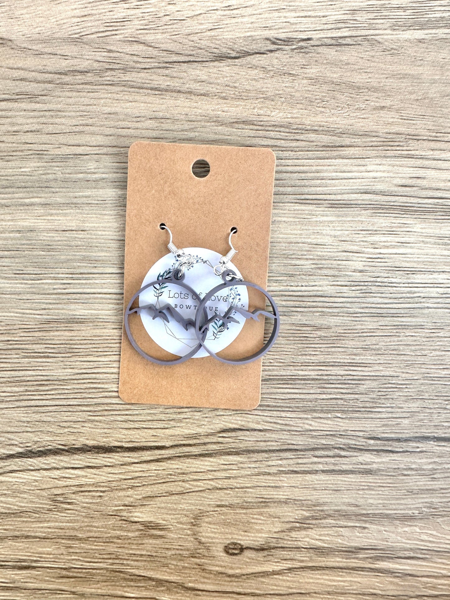 Matte Amethyst Small Mountain Earrings
