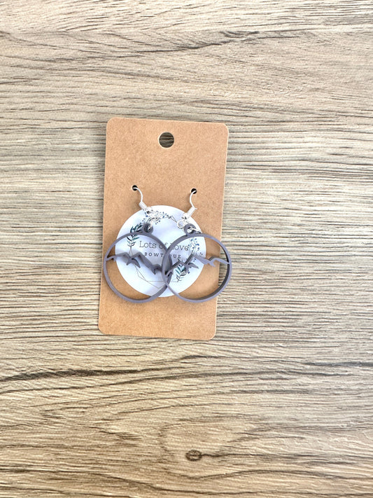 Matte Amethyst Small Mountain Earrings