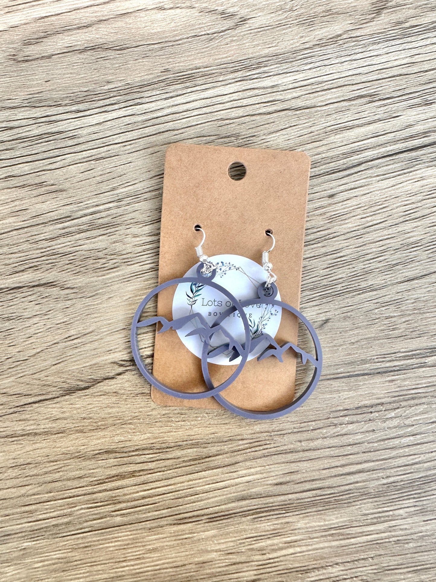 Matte Amethyst Mountain Earrings