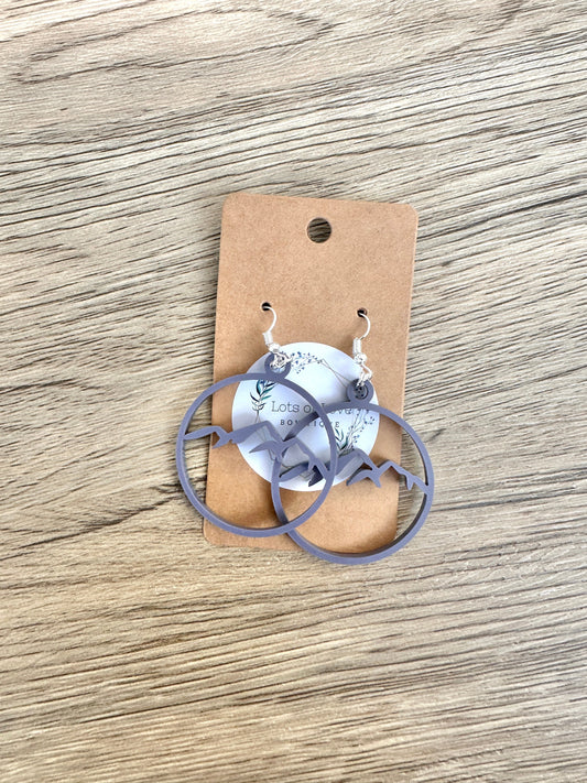 Matte Amethyst Mountain Earrings