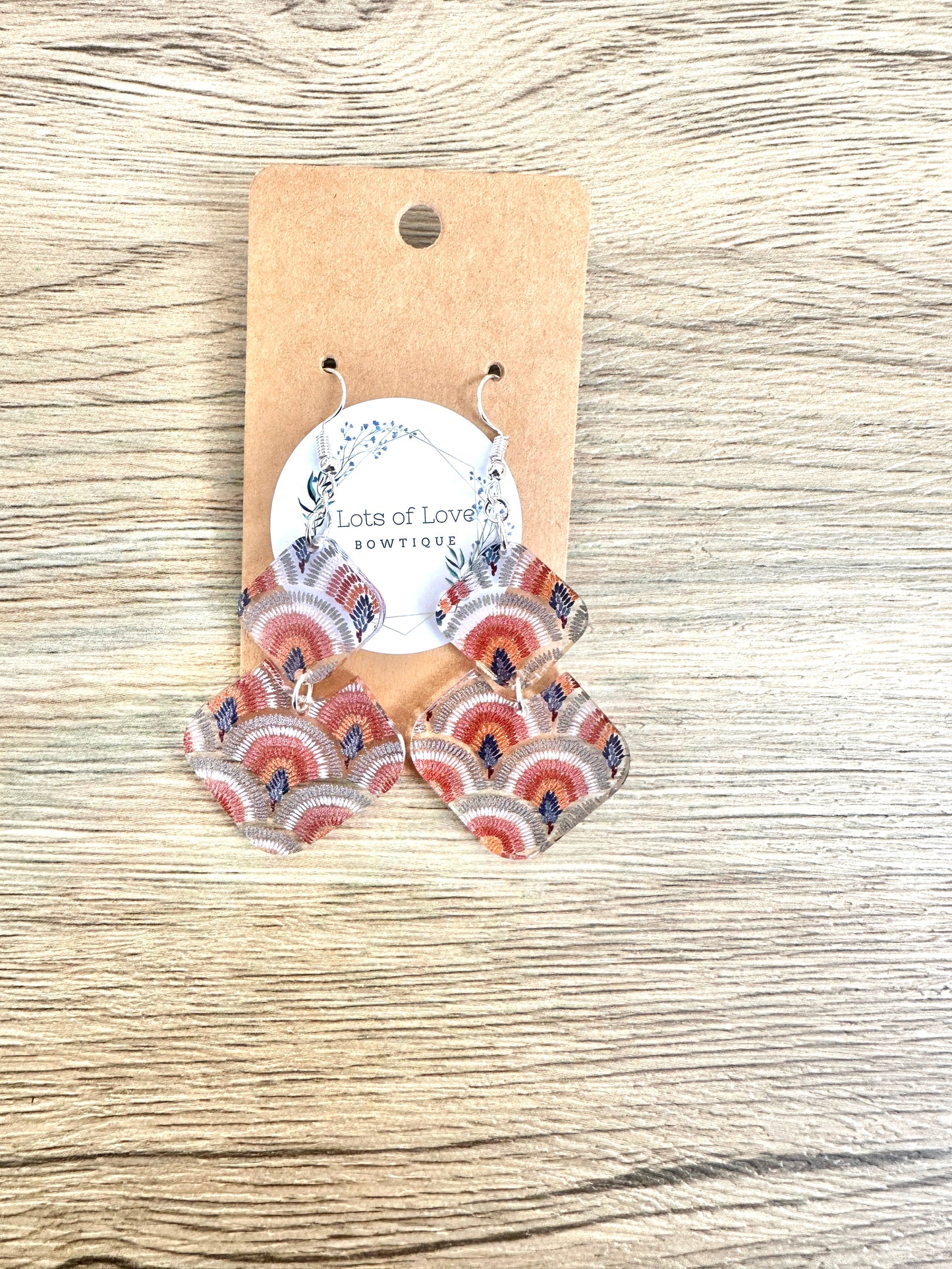 Boho Rainbow Diamond Drop Earings