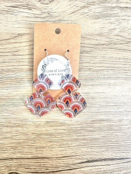 Boho Rainbow Diamond Drop Earings