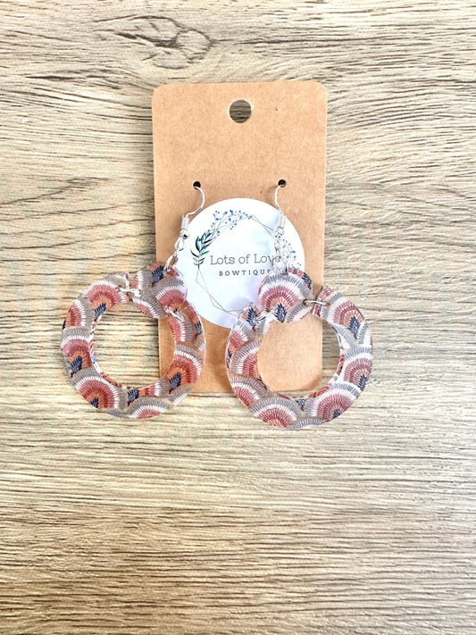 Boho Rainbow Connected Circle Earrings