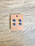 Blue Circle and Blue Hexagon Stud Set