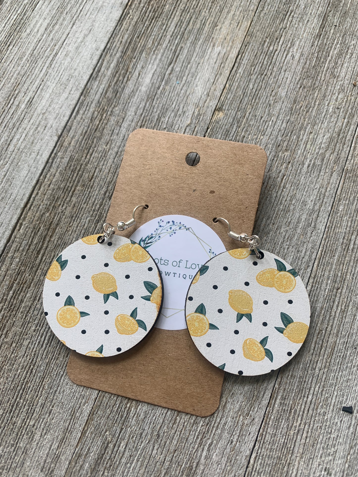 Lemon Circle Earrings