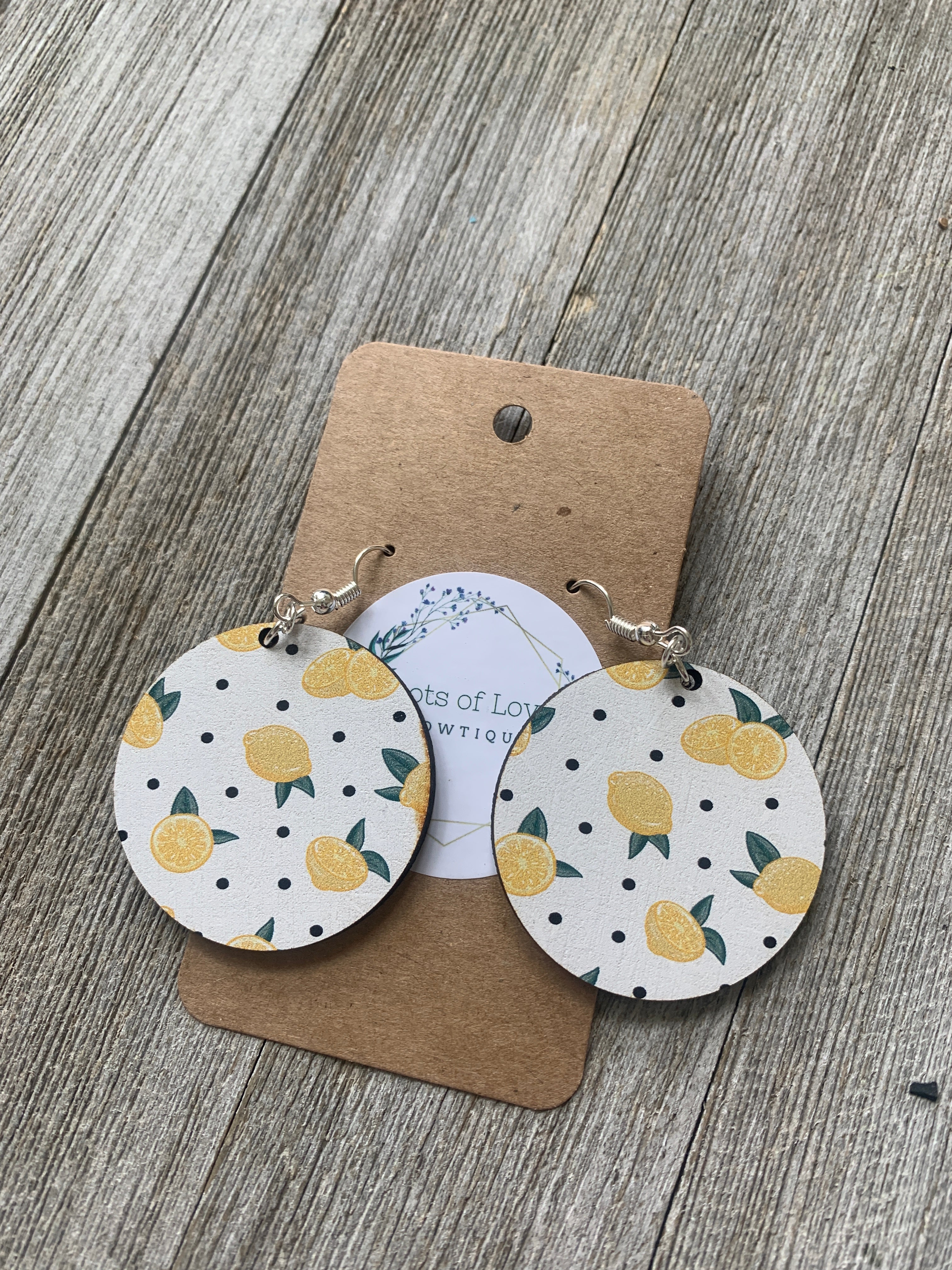 Lemon Circle Earrings