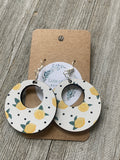 Lemon Hollow Circle Earrings
