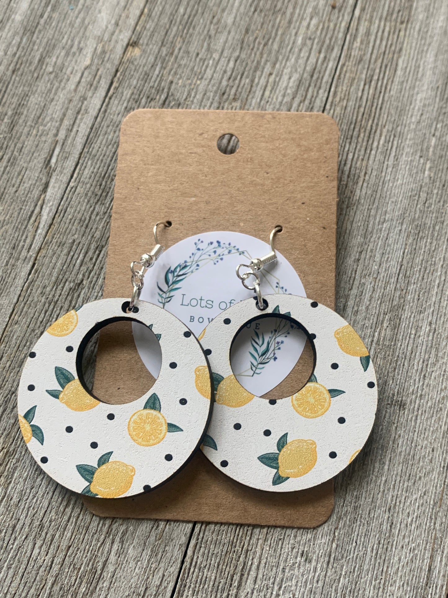Lemon Hollow Circle Earrings