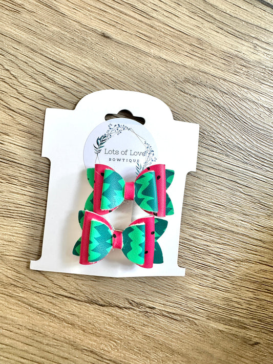 Watermelon Rind Top Mini Payton Pigtail Set