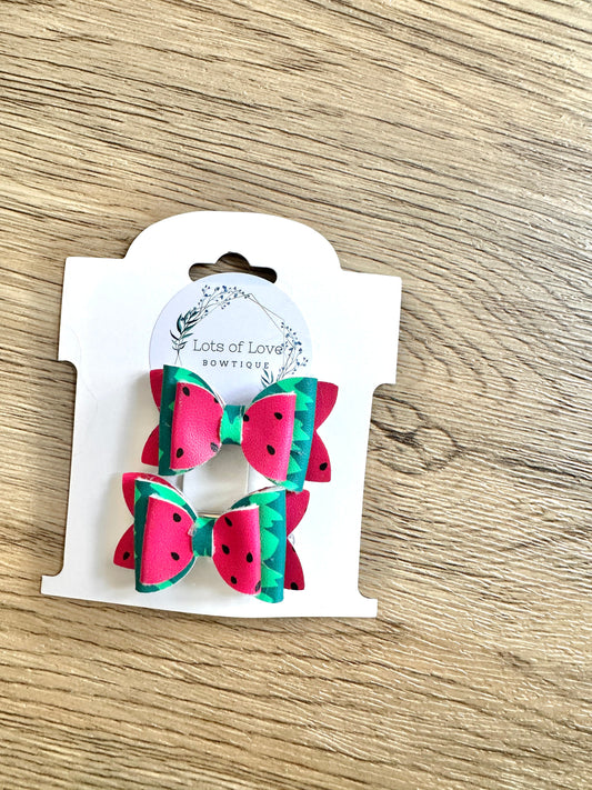 Watermelon Seed Top Mini Payton Pigtail Set
