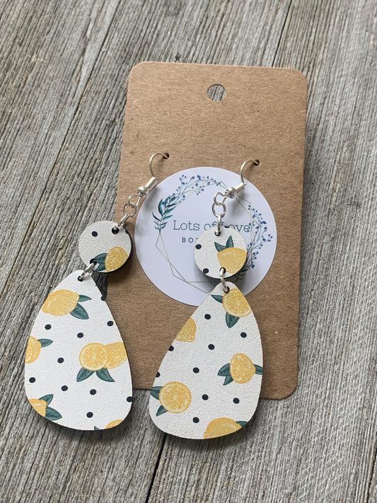 Lemon Pear Drop Earrings