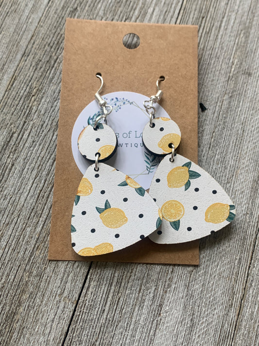 Lemon Triangle Drop Earrings