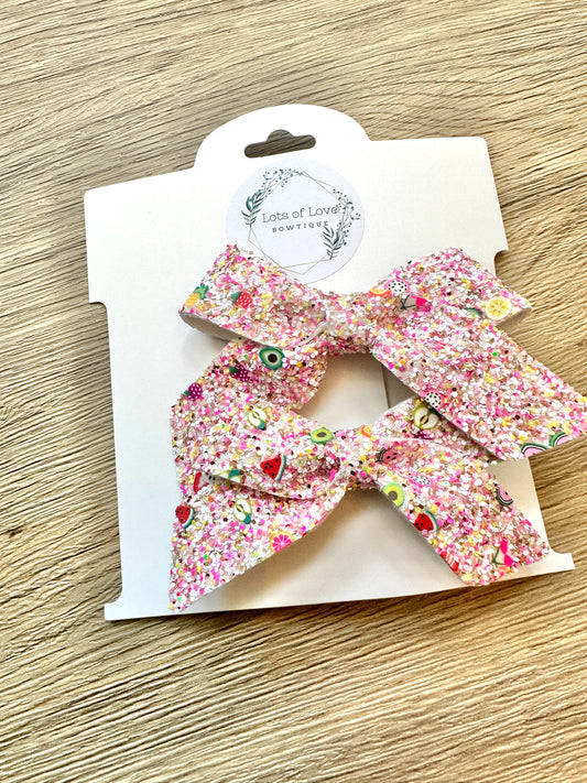 Fruit Salad Glitter Blakley Pigtail Set