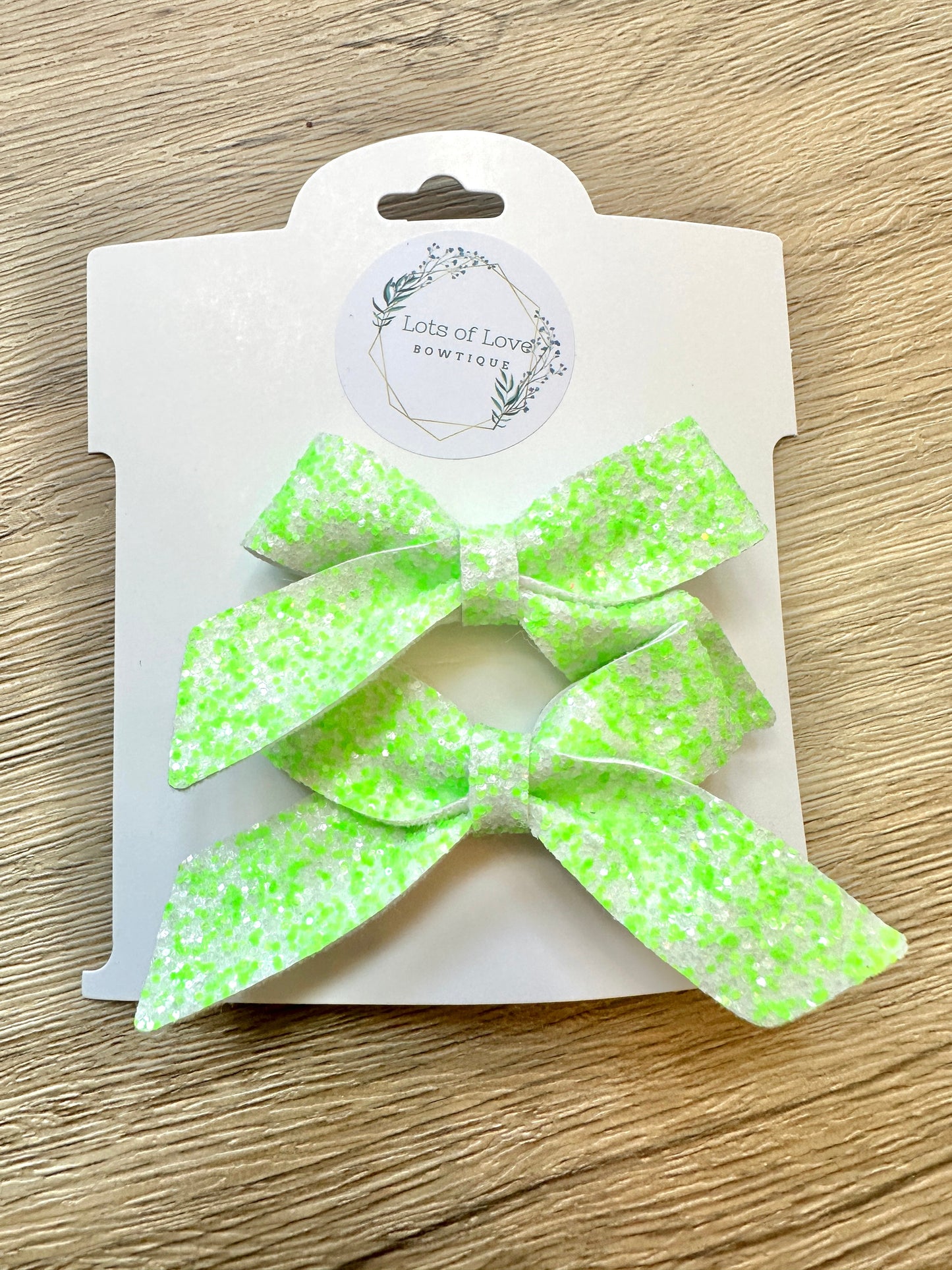 Lime Soda Glitter Blakley Pigtail Set