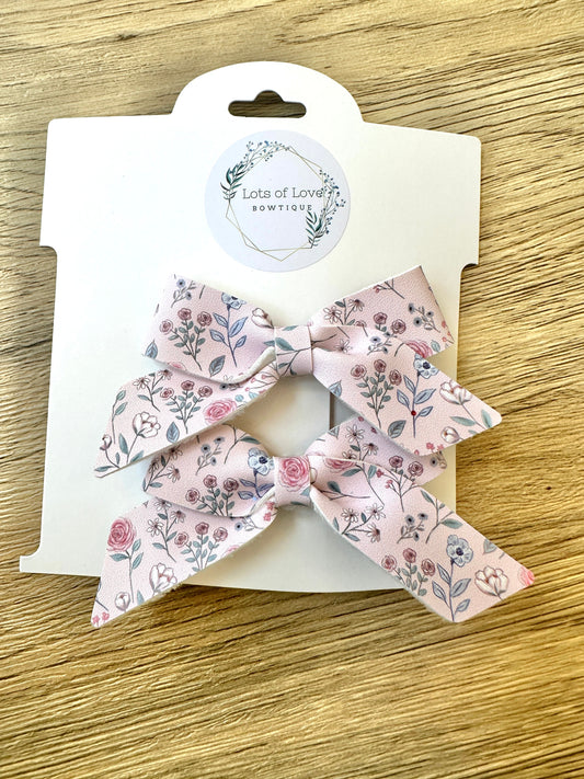 Vintage Rose Floral Blakley Pigtail Set