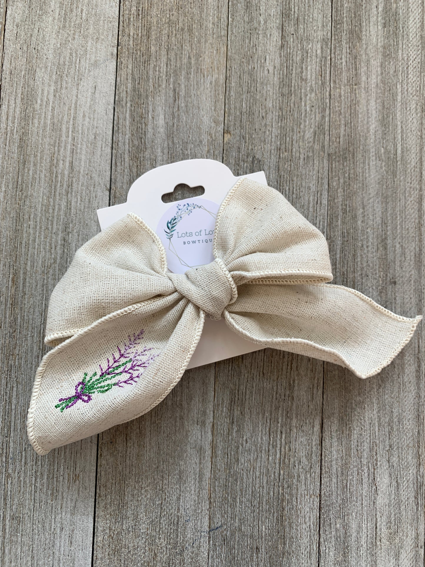 Lavender Surged Edge Bow