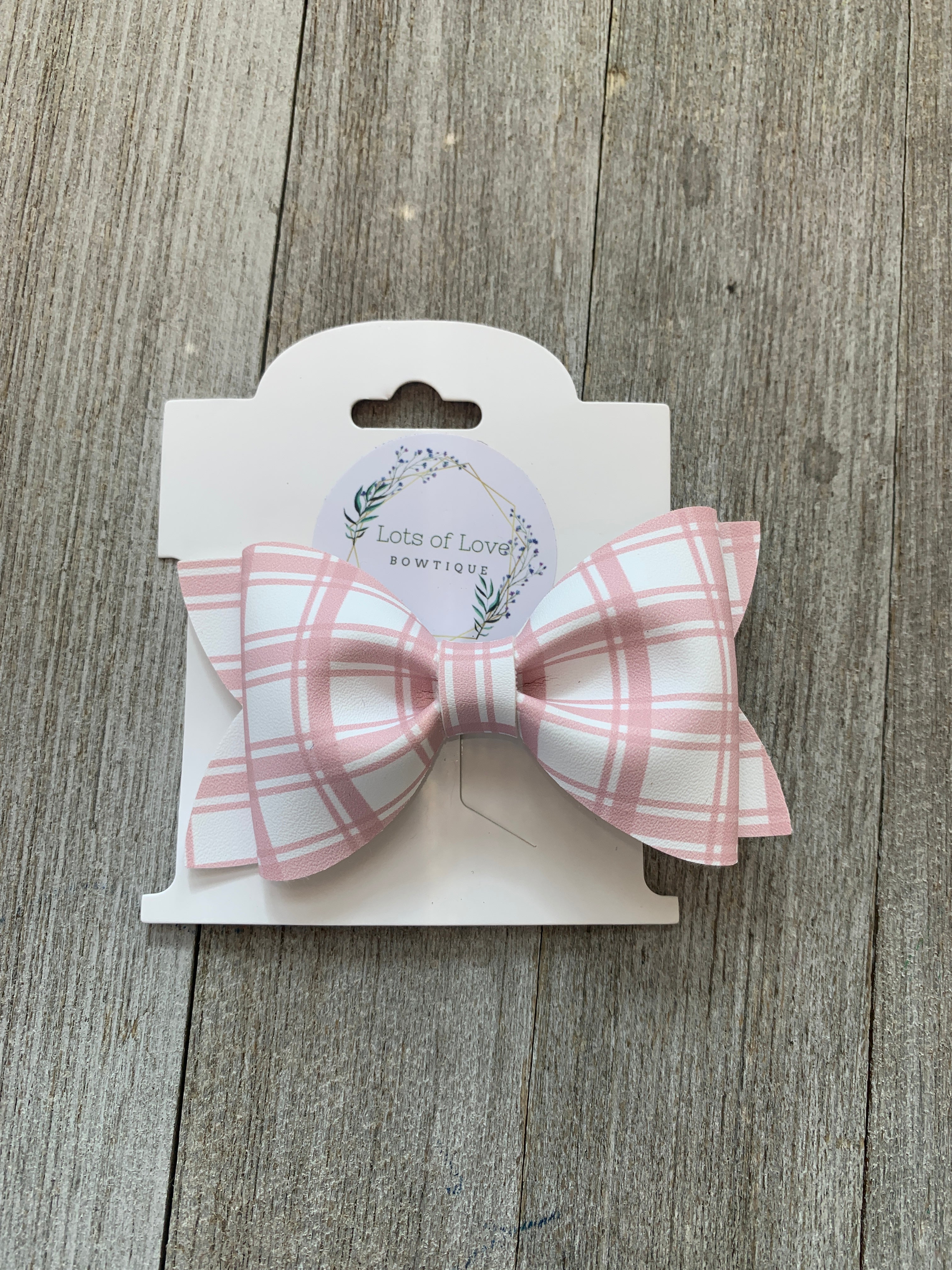 Pink Plaid Jordyn Bow