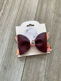 Maroon with Floral Accents Jordyn Bow