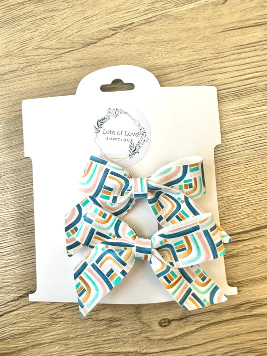 Geometric Lines Blakley Pigtail Set