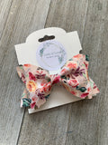 Mauve Floral Jordyn Bow