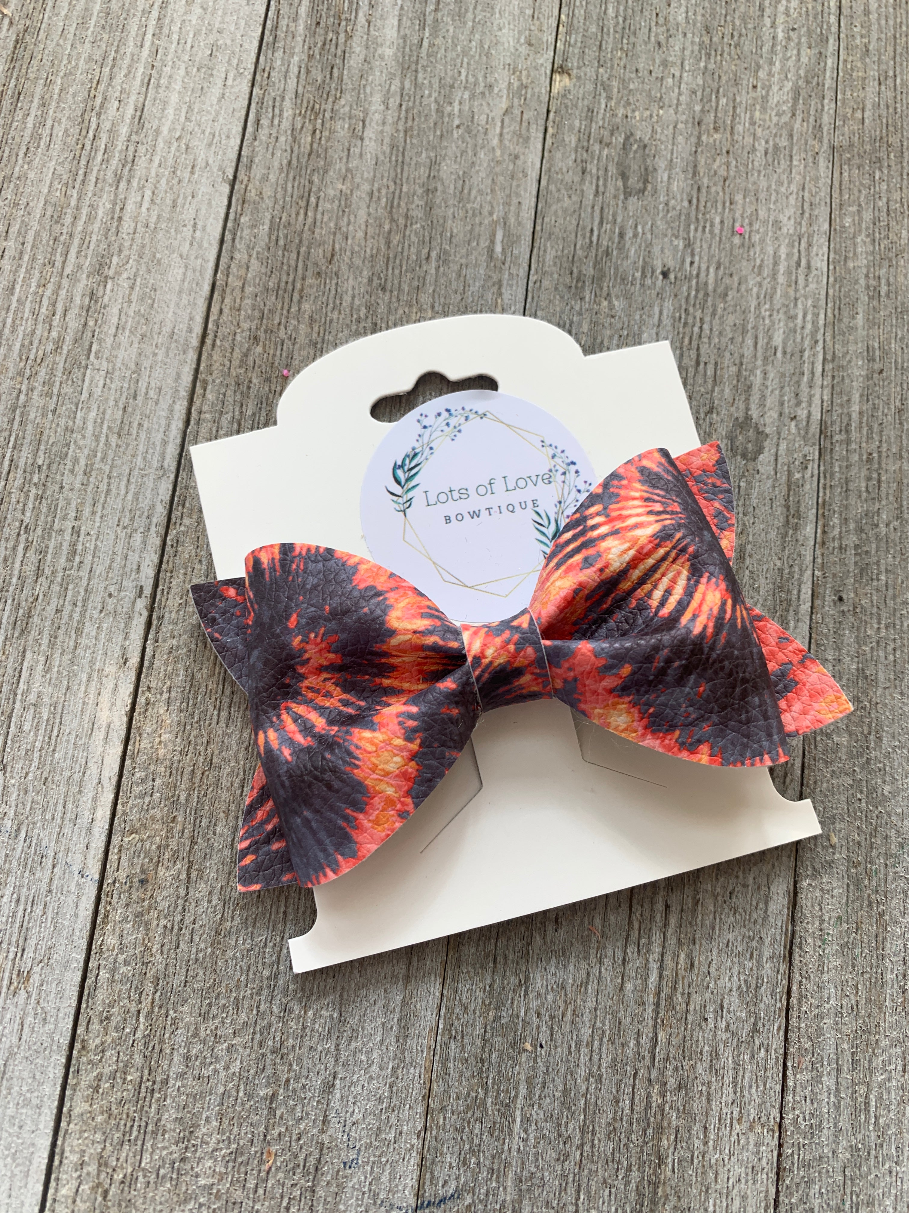 Orange and Black Jordyn Bow