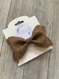 Brown Lace Jordyn Bow