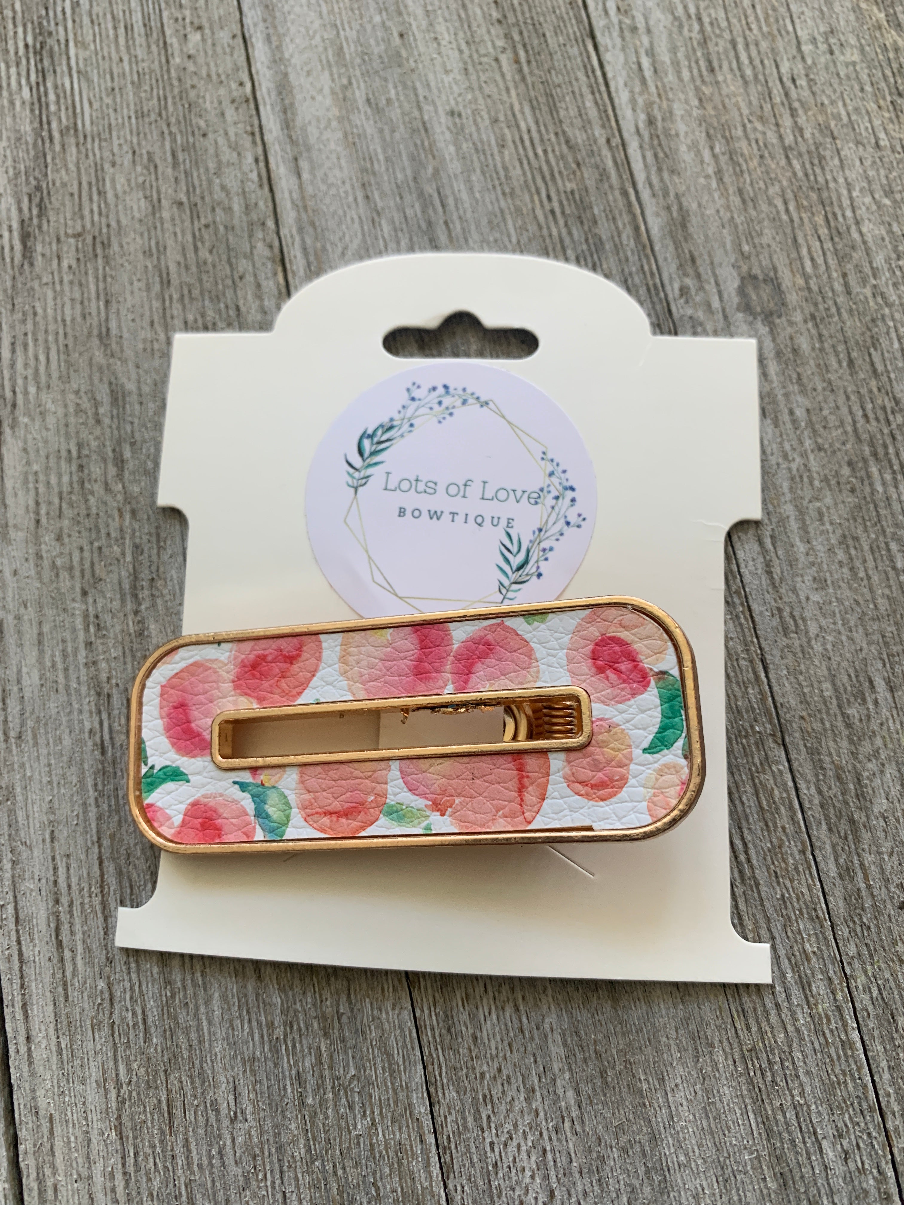 Peach Rectangle Clip