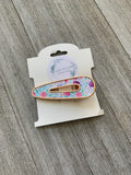 Pastel Floral Hollow Triangle Clip