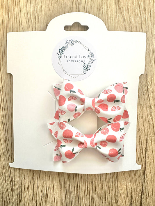 Peach Jordyn Pigtail Set