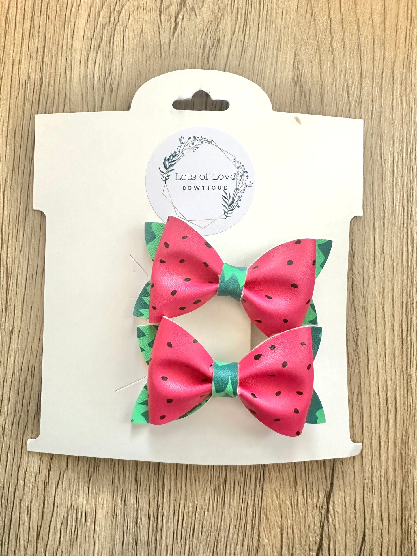 Watermelon Seed Jordyn Pigtail Set