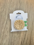 Light Yellow Felt Flower Clip