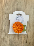 Orange Felt Flower Clip