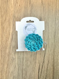 Robins Egg Glitter Felt Flower Clip